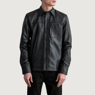 Scout Black Leather Shirt by Dash Racegear - men Jacket view 3
