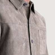 Scout Grey Suede Leather Shirt by Dash Racegear - men Jacket view 6