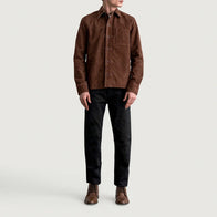 Scout Mocha Suede Leather Shirt by Dash Racegear - men Jacket view 4