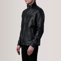 Sean Black Leather Classic Jacket by Dash Racegear - men Jacket view 3