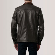 Sean Brown Leather Classic Jacket by Dash Racegear - men Jacket view 4