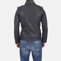 Sergeant Black Leather Jacket by Dash Racegear - men Jacket view 3