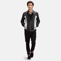 Shapron Studded Leather Biker Jacket by Dash Racegear - men Jacket view 3