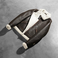 Sherilyn B-3 Brown Leather Bomber Jacket by Dash Racegear - women Jacket view 8