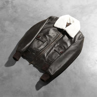Stella G-1 Brown Leather Bomber Jacket by Dash Racegear - women Jacket view 8
