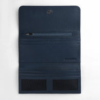 Taylor Blue Leather Continental Wallet by Dash Racegear - unisex Leather Accessories view 4