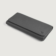 Taylor Grey Leather Continental Wallet by Dash Racegear - unisex Leather Accessories view 3