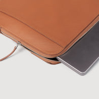 The Baxter Brown Leather Laptop Sleeve by Dash Racegear - unisex Leather Bag view 7