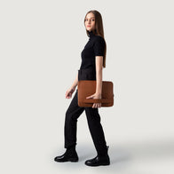 The Baxter Brown Leather Laptop Sleeve by Dash Racegear - unisex Leather Bag view 9