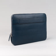 The Baxter Midnight Blue Leather Laptop Sleeve by Dash Racegear - unisex Leather Bag view 6