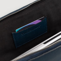 The Baxter Midnight Blue Leather Laptop Sleeve by Dash Racegear - unisex Leather Bag view 7