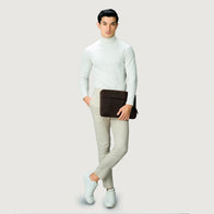 The Baxter Vintage Brown Leather Laptop Sleeve by Dash Racegear - unisex Leather Bag view 2