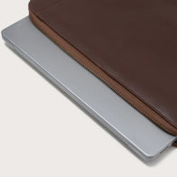 The Baxter Vintage Brown Leather Laptop Sleeve by Dash Racegear - unisex Leather Bag view 4