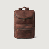 The Bedford Vintage Distressed Brown Leather Backpack by Dash Racegear - women Leather Bag view 1