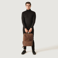 The Bedford Vintage Tan Leather Backpack by Dash Racegear - women Leather Bag view 2