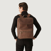 The Bedford Vintage Tan Leather Backpack by Dash Racegear - women Leather Bag view 7