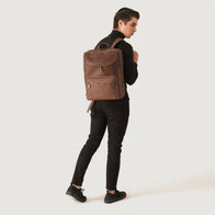 The Bedford Vintage Tan Leather Backpack by Dash Racegear - women Leather Bag view 9