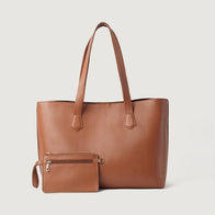 The Bianca Brown Leather Tote Bag by Dash Racegear - women Leather Bag view 1