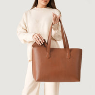 The Bianca Brown Leather Tote Bag by Dash Racegear - women Leather Bag view 9