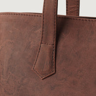 The Bianca Vintage Distressed Brown Leather Tote Bag by Dash Racegear - women Leather Bag view 8