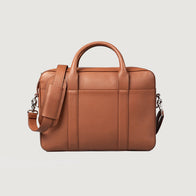 The Captain Brown Leather Briefcase by Dash Racegear - men Leather Bag view 1