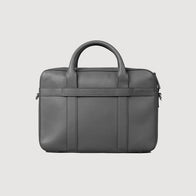 The Captain Grey Leather Briefcase by Dash Racegear - unisex Leather Bag view 2