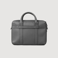 The Captain Grey Leather Briefcase by Dash Racegear - unisex Leather Bag view 2