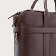 The Captain Vintage Brown Leather Briefcase by Dash Racegear - men Leather Bag view 9
