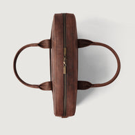 The Captain Vintage Distressed Brown Leather Briefcase by Dash Racegear - men Leather Bag view 6