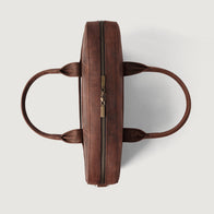 The Captain Vintage Distressed Brown Leather Briefcase by Dash Racegear - men Leather Bag view 6