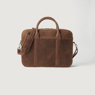 The Captain Vintage Tan Brown Leather Briefcase by Dash Racegear - men Leather Bag view 1