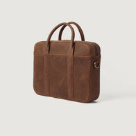 The Captain Vintage Tan Brown Leather Briefcase by Dash Racegear - men Leather Bag view 3