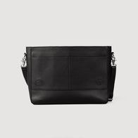 The Carismatico Black Leather Messenger Bag by Dash Racegear - men Leather Bag view 6