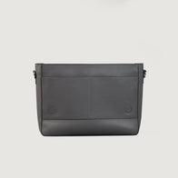 The Carismatico Grey Leather Messenger Bag by Dash Racegear - men Leather Bag view 4