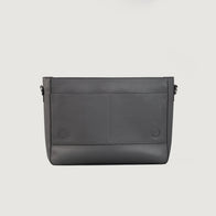 The Carismatico Grey Leather Messenger Bag by Dash Racegear - men Leather Bag view 4