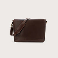 The Carismatico Vintage Brown Leather Messenger Bag by Dash Racegear - unisex Leather Bag view 1
