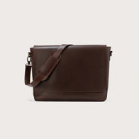 The Carismatico Vintage Brown Leather Messenger Bag by Dash Racegear - unisex Leather Bag view 1