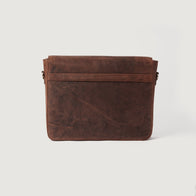 The Carismatico Vintage Distressed Brown Leather Messenger Bag by Dash Racegear - men Leather Bag view 4
