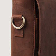 The Carismatico Vintage Distressed Brown Leather Messenger Bag by Dash Racegear - men Leather Bag view 7