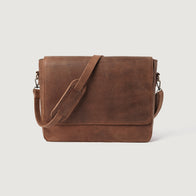 The Carismatico Vintage Tan Brown Leather Messenger Bag by Dash Racegear - men Leather Bag view 1