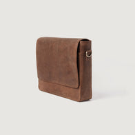 The Carismatico Vintage Tan Brown Leather Messenger Bag by Dash Racegear - men Leather Bag view 3
