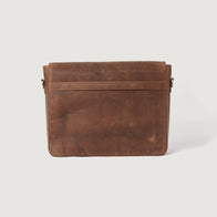The Carismatico Vintage Tan Brown Leather Messenger Bag by Dash Racegear - men Leather Bag view 5