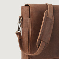 The Carismatico Vintage Tan Brown Leather Messenger Bag by Dash Racegear - men Leather Bag view 6