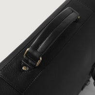 The Cristoph Black Leather Messenger Bag by Dash Racegear - men Leather Bag view 5
