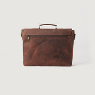 The Cristoph Vintage Distressed Brown Leather Messenger Bag by Dash Racegear - men Leather Bag view 4
