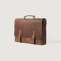 The Cristoph Vintage Tan Leather Messenger Bag by Dash Racegear - men Leather Bag view 4