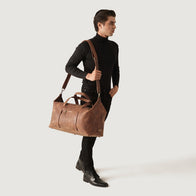 The Dale Vintage Tan Brown Leather Duffle Bag by Dash Racegear - women Leather Bag view 2
