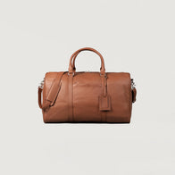 The Darrio Brown Leather Duffle Bag by Dash Racegear - unisex Leather Bag view 1