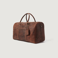 The Darrio Vintage Distressed Brown Leather Duffle Bag by Dash Racegear - women Leather Bag view 4