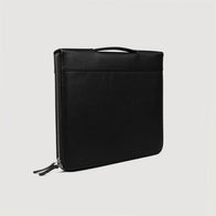 The Eclectic Black Leather Folio Organizer by Dash Racegear - unisex Leather Bag view 3